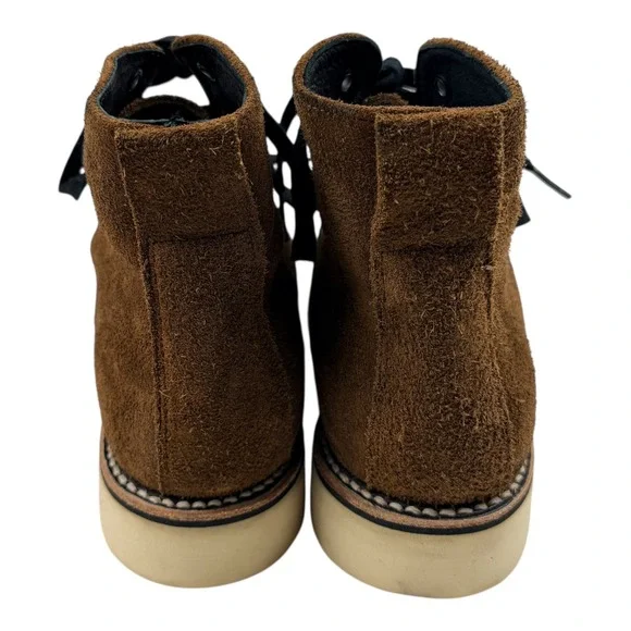 Broken Homme Mens 8.5 D Brown Suede Boots Made in USA Slip Oil Resistant New